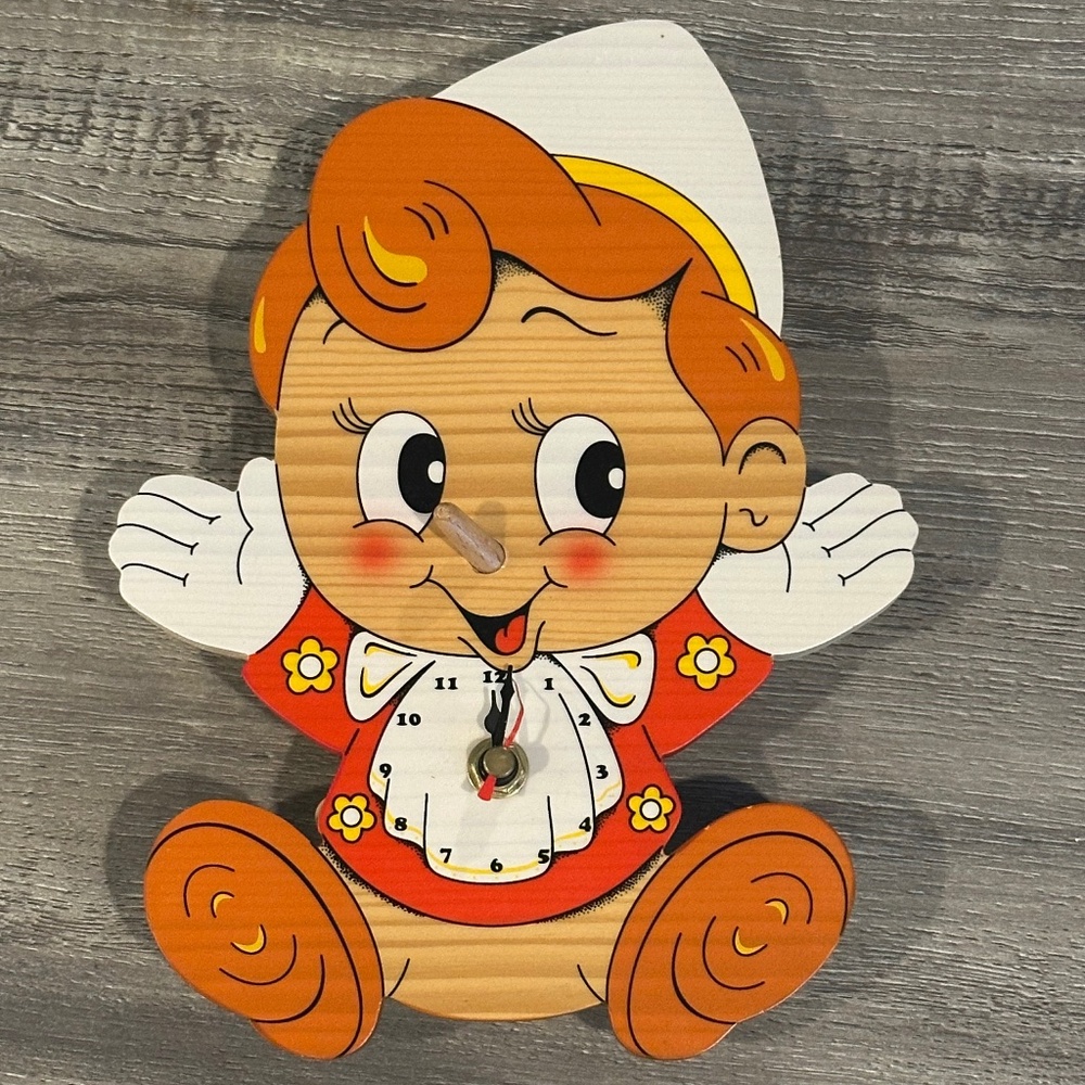 Pinocchio Wooden Clock